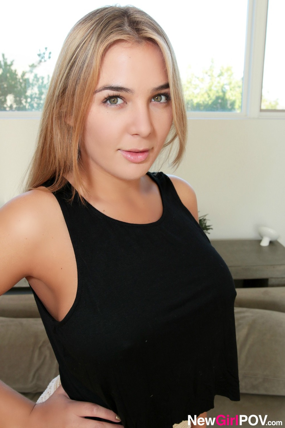 Sweet Teen Hottie Blair Strips 05