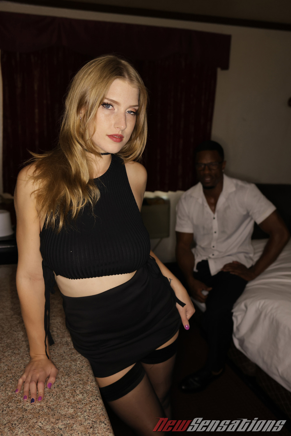 Busty Octavia Red Posing In Stockings 03