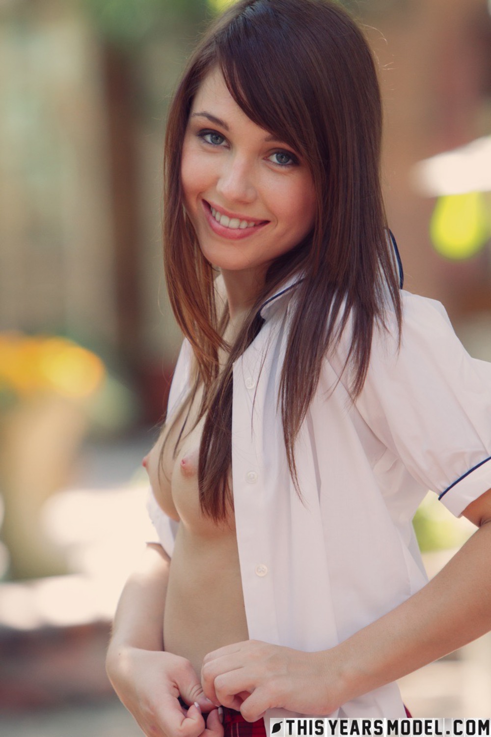 Cute Schoolgirl Marissa Strips In Public 10