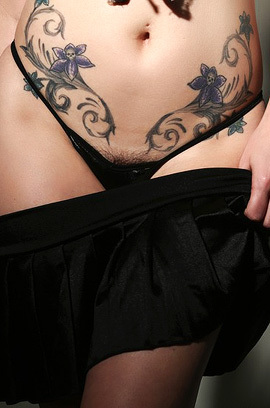 Tattooed Slut In The Dark
